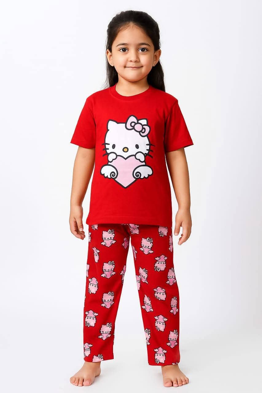 WhatsApp Image 2025-09-04 at 2.04.24 PM (4) Baby Girls & Kids Printed T-shirt & Full/Long Pant Set - Image 1