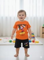 Baby Boys & Kids T-shirt Set with  3quater Pant