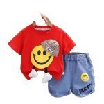 Baby Boys & Girls T-Shirt with Denim Pant Set – Soft Cotton T-Shirt + Stylish Jeans  - Image 2