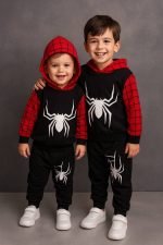 Kids Printed Hoodie and Tracksuit Set | Spider-Man - Image 2